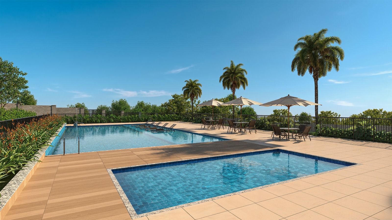 Piscinas adulto e infantil